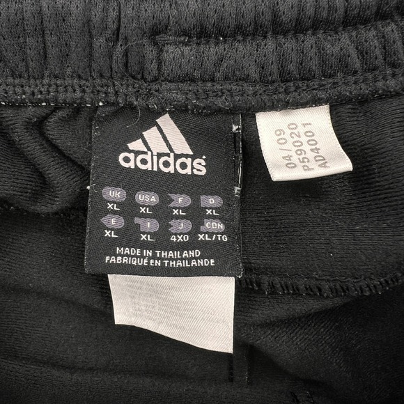 Y2K adidas Firebird Track Pants Men XL Black Yellow 3 Stripe Loose Streetwear - Picture 3 of 11